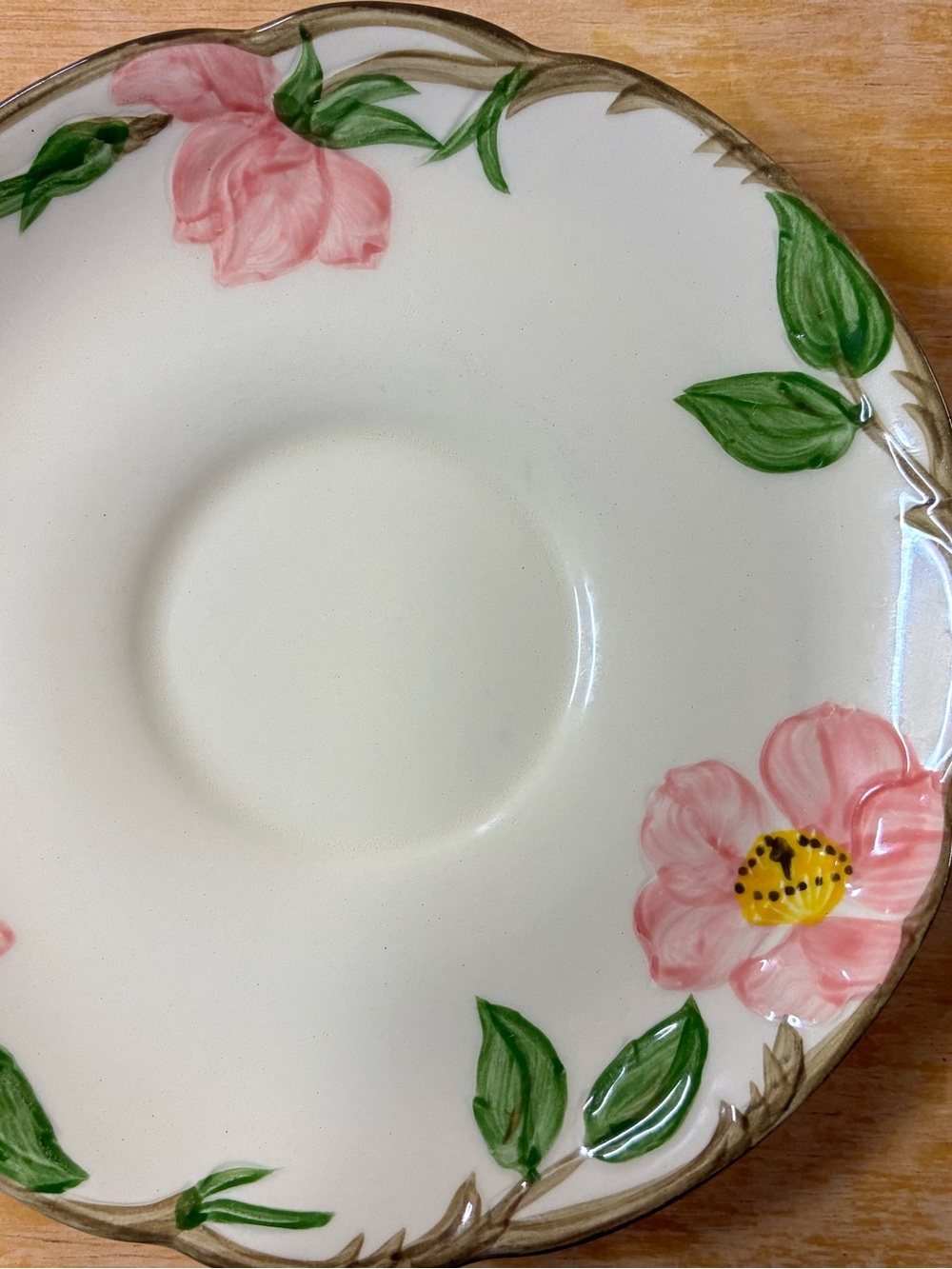 Franciscan Vintage Tea Saucer 5 3/4in Floral Desert Rose USA Earthenware.